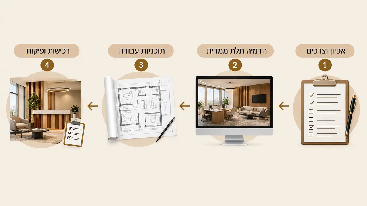 מה כולל ליווי מלא של מעצבת פנים לעסקים?